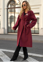 Długi płaszcz Missouri Valley burgundowy