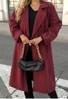 Długi płaszcz Missouri Valley burgundowy