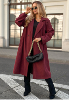 Długi płaszcz Missouri Valley burgundowy