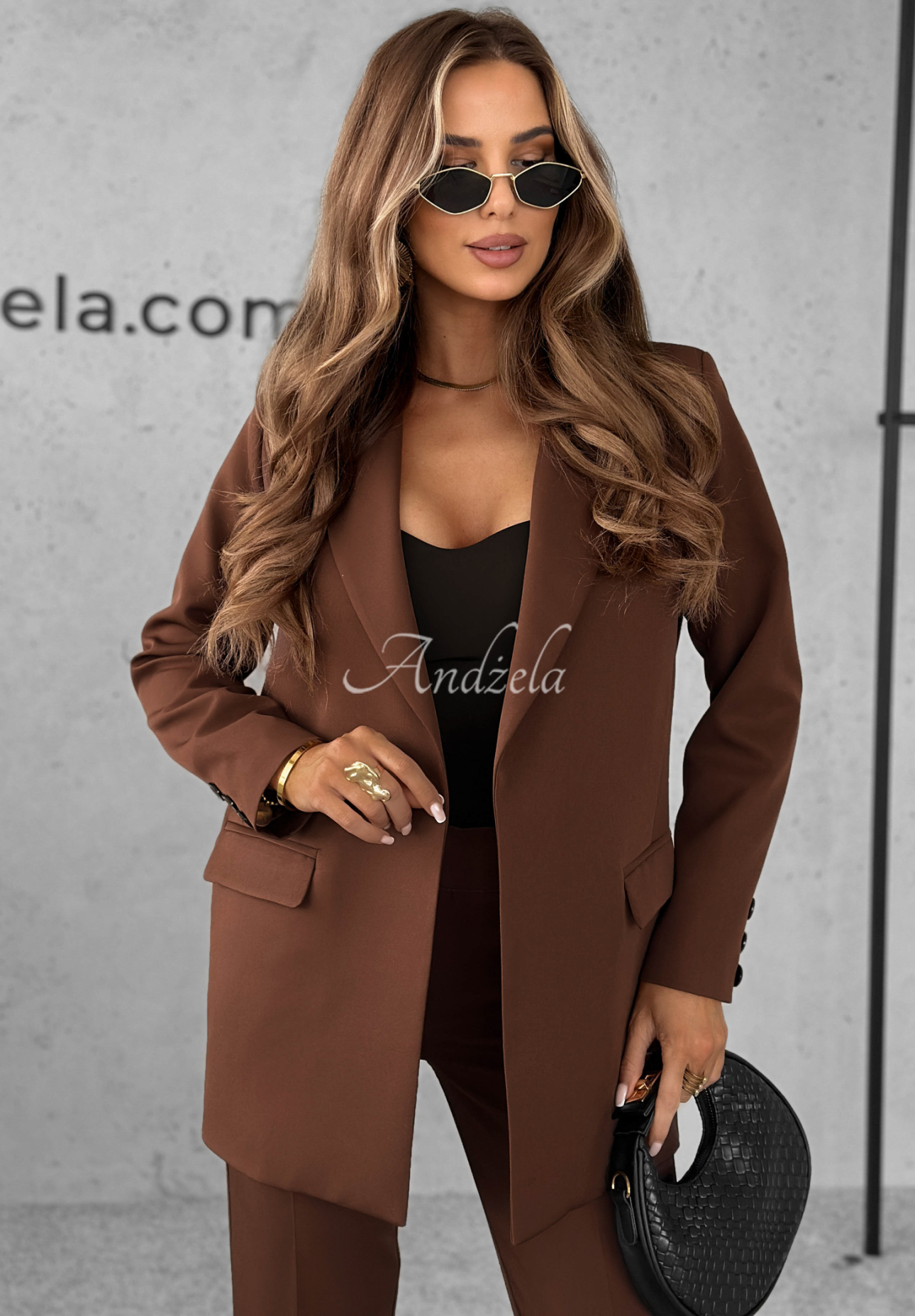 Marynarka Runway Ready czekoladowa