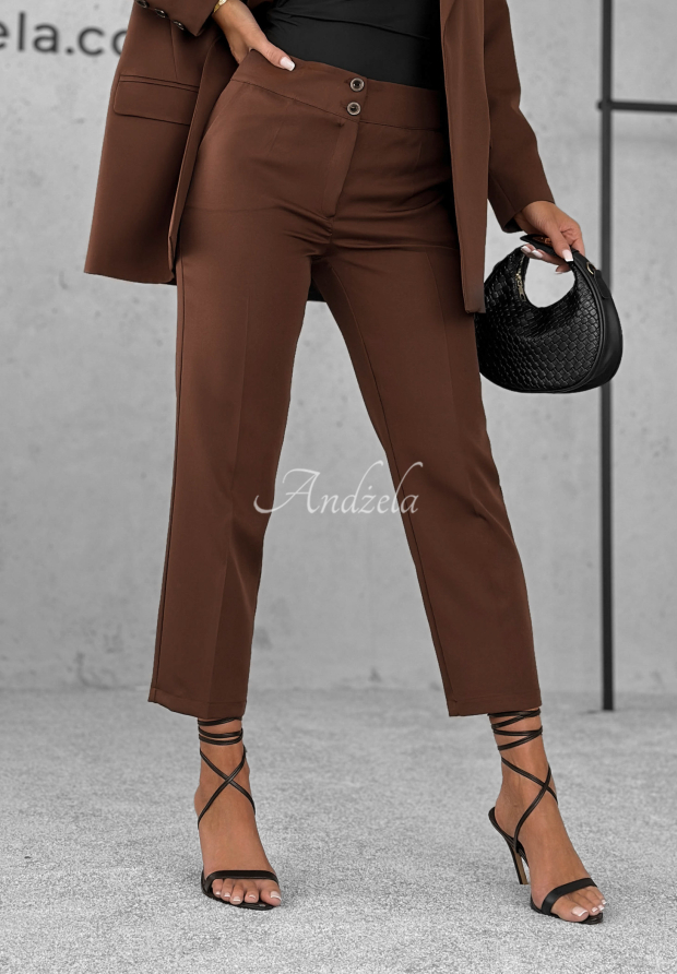 Brown Cigarette Skin Effect Pants