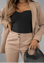 Eleganckie spodnie cygaretki Runway Ready Latte