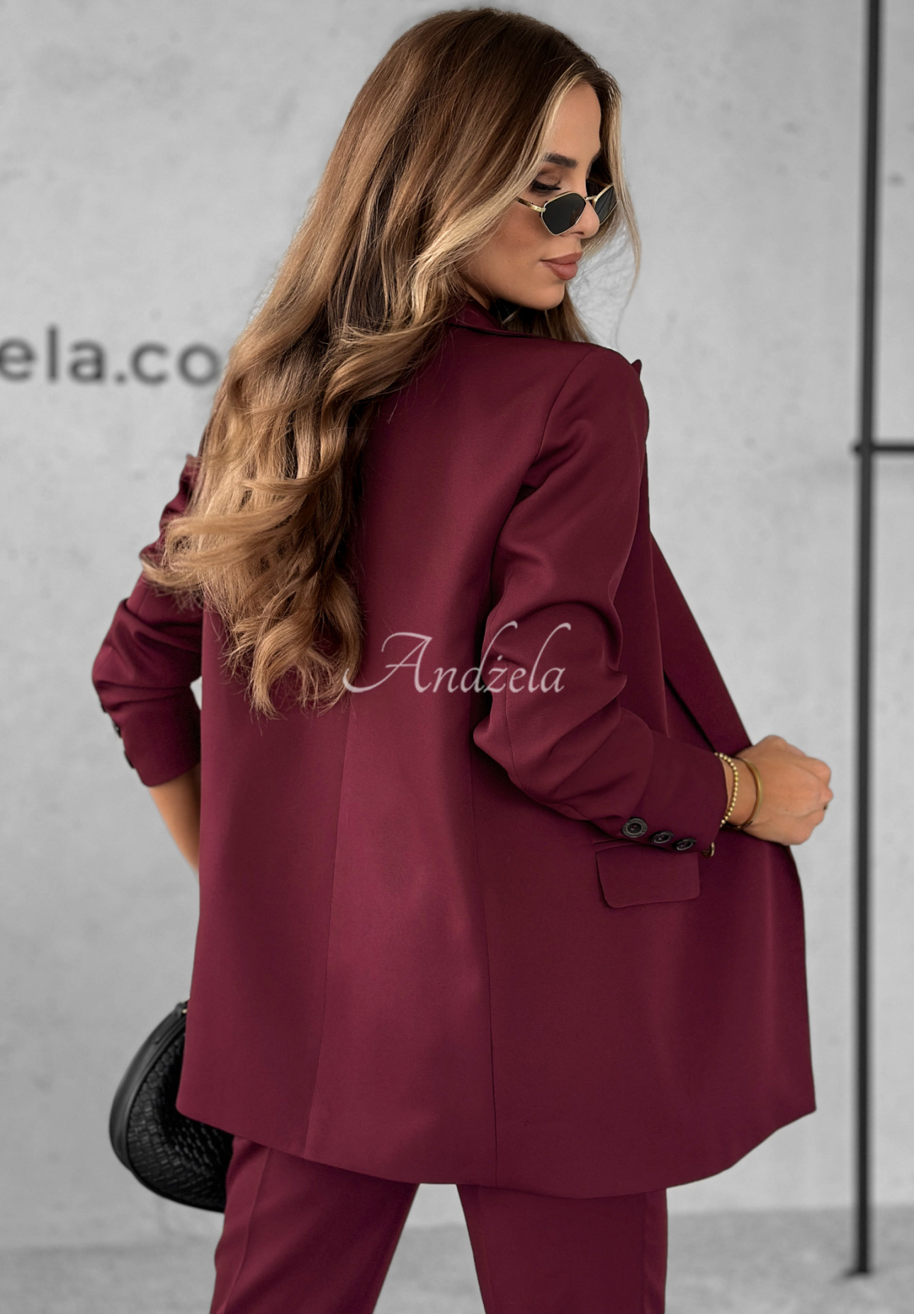 Runway Ready burgundy blazer
