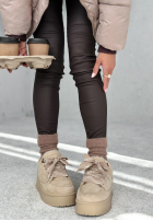 Zamszowe sneakersy Comfy In The Cold beżowe