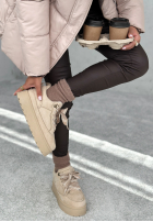 Zamszowe sneakersy Comfy In The Cold beżowe