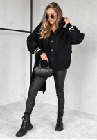 Krótka kurtka z kapturem Your New Number czarna