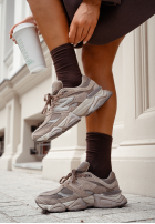 Długie prążkowane skarpetki Always Me czekoladowe