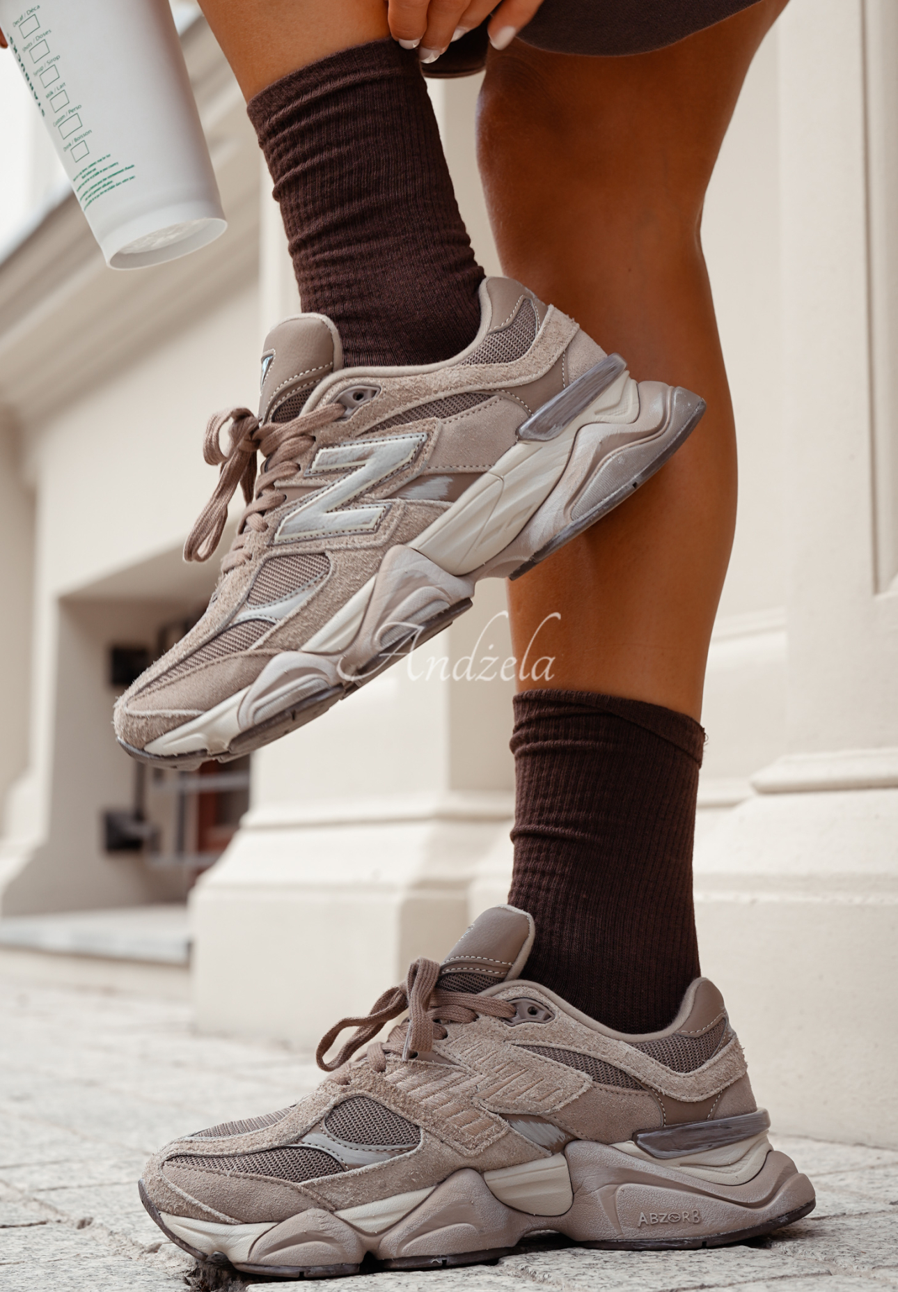 Always Me long ribbed chocolate socks