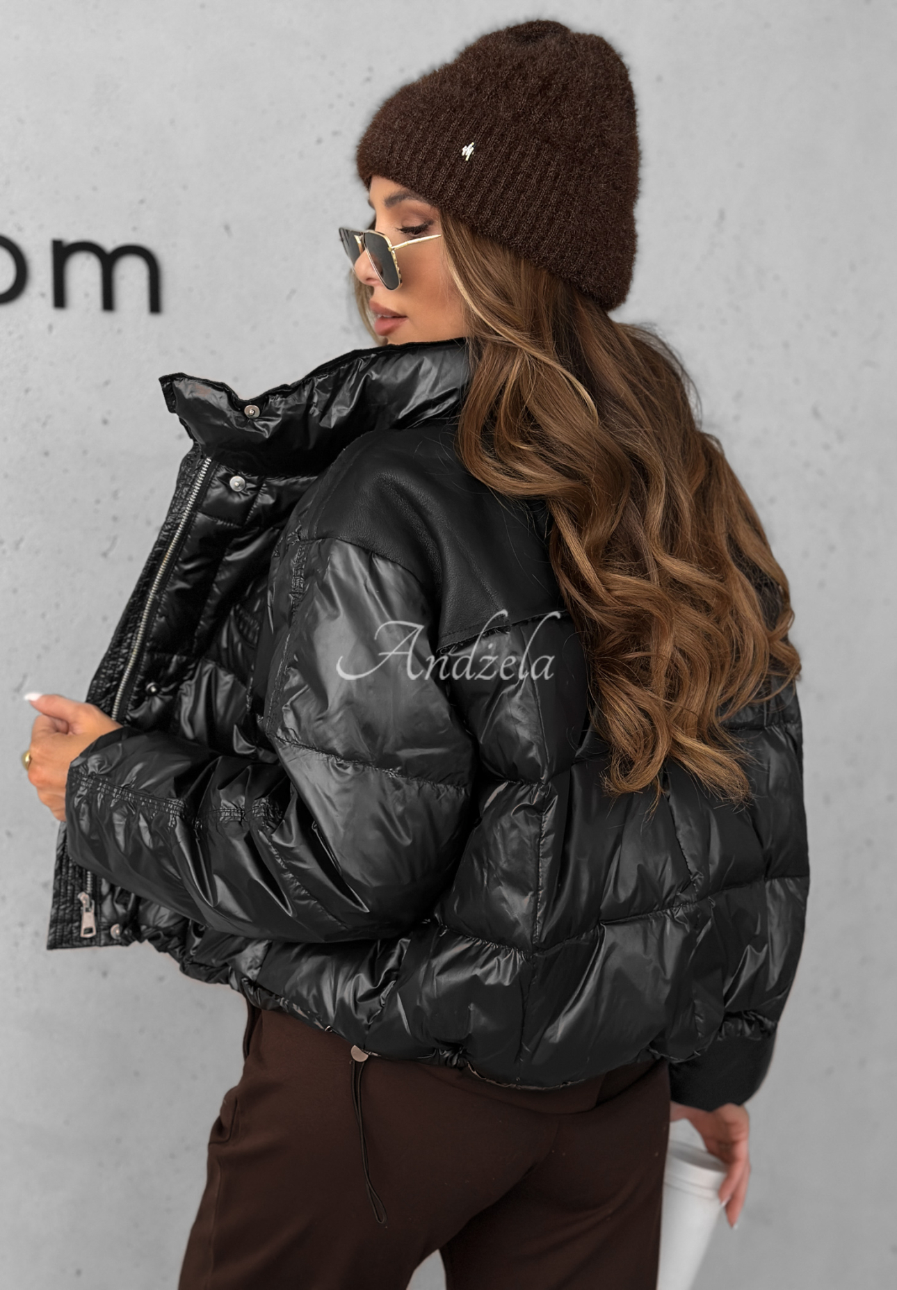 Golden Leaves down jacket black