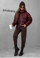 Puchowa kurtka Golden Leaves burgundowa