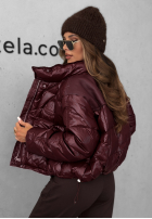 Puchowa kurtka Golden Leaves burgundowa