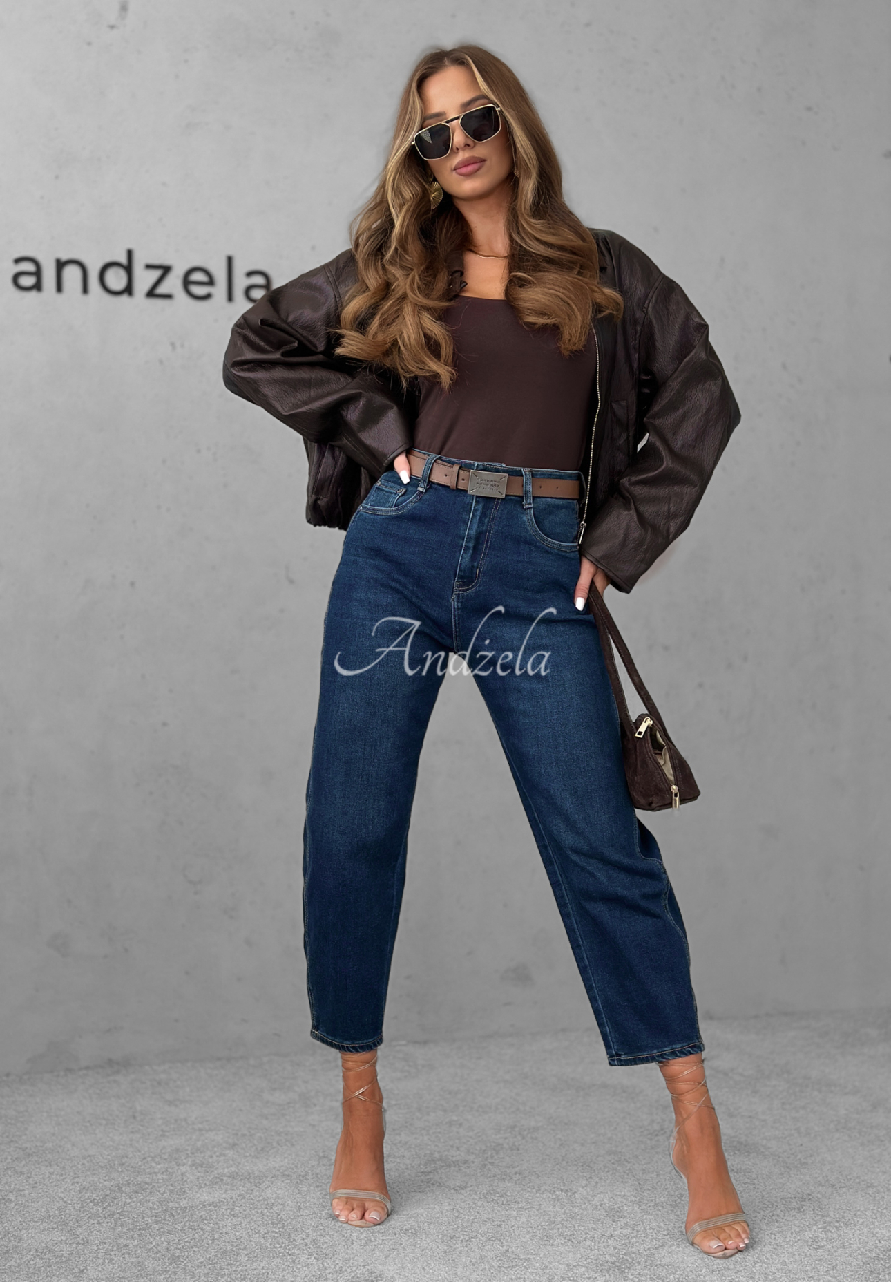 Bye For Now chocolate leather bomber jacket