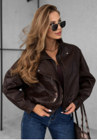 Skórzana kurtka All Yours Now czekoladowa