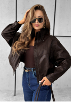 Skórzana kurtka All Yours Now czekoladowa