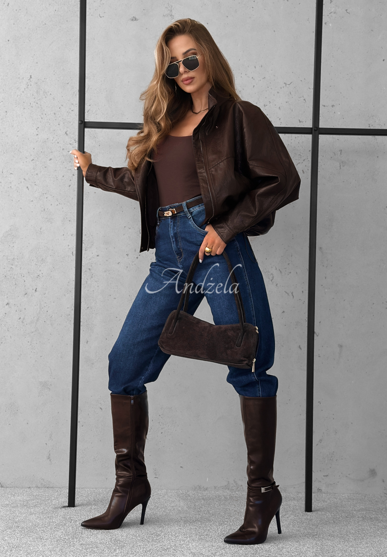 All Yours Now chocolate leather jacket