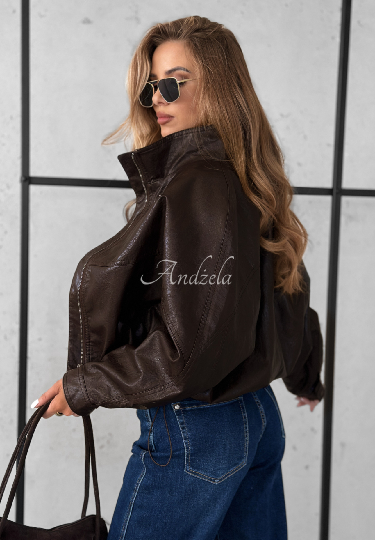 All Yours Now chocolate leather jacket