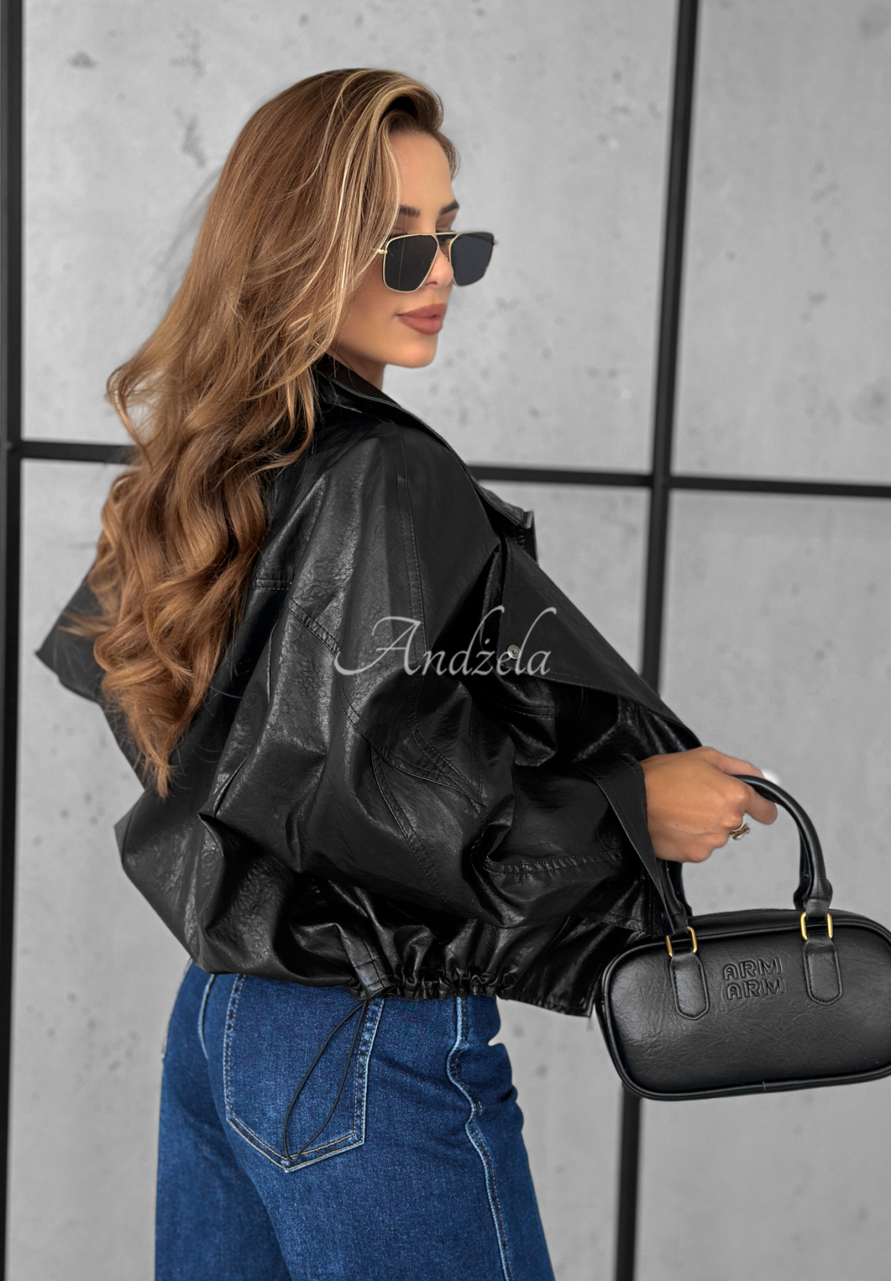 Skórzana kurtka ramoneska All Yours Now czarna