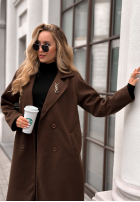 Płaszcz dwurzędowy Almost Mine czekoladowy