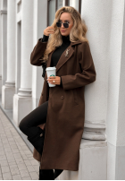 Płaszcz dwurzędowy Almost Mine czekoladowy