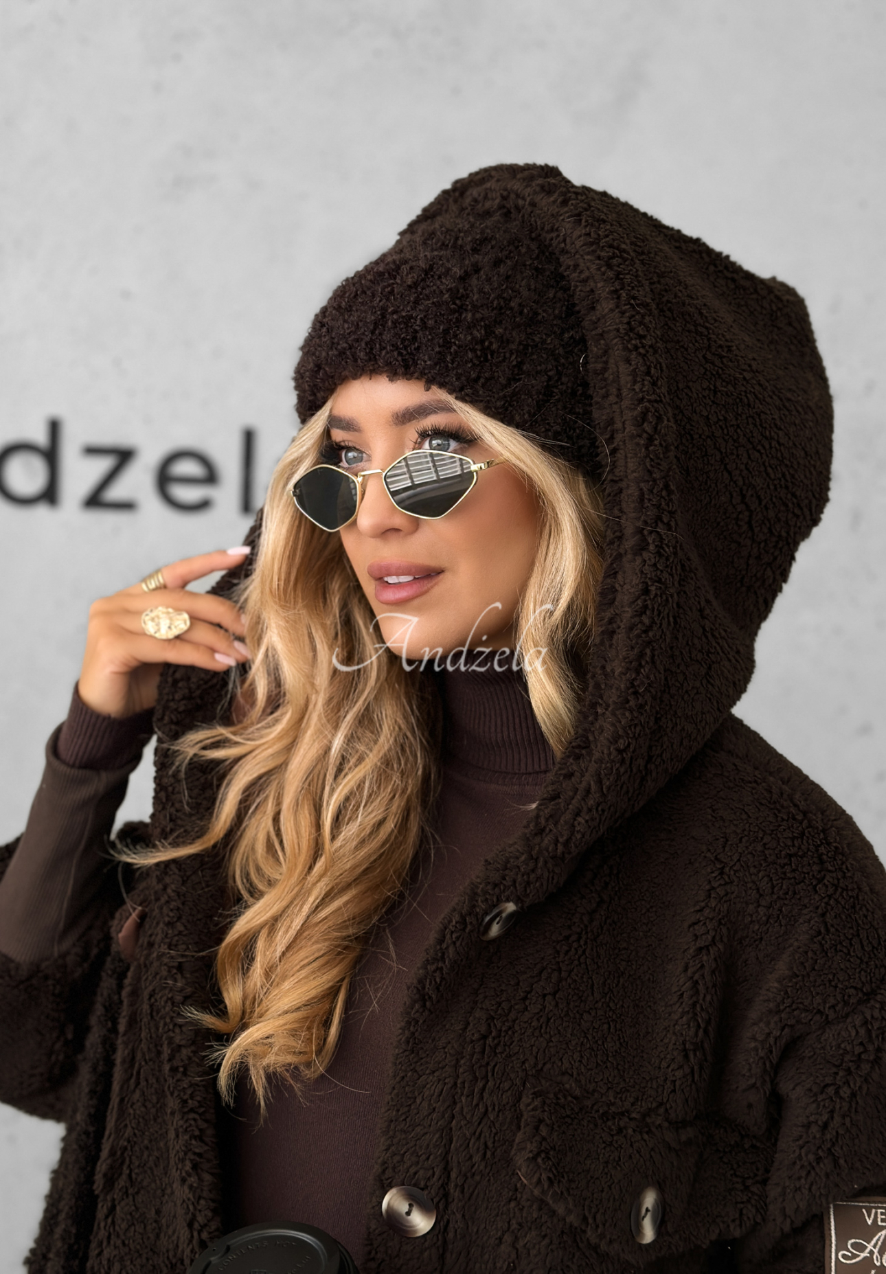 Long sheepskin coat Just Enough chocolate