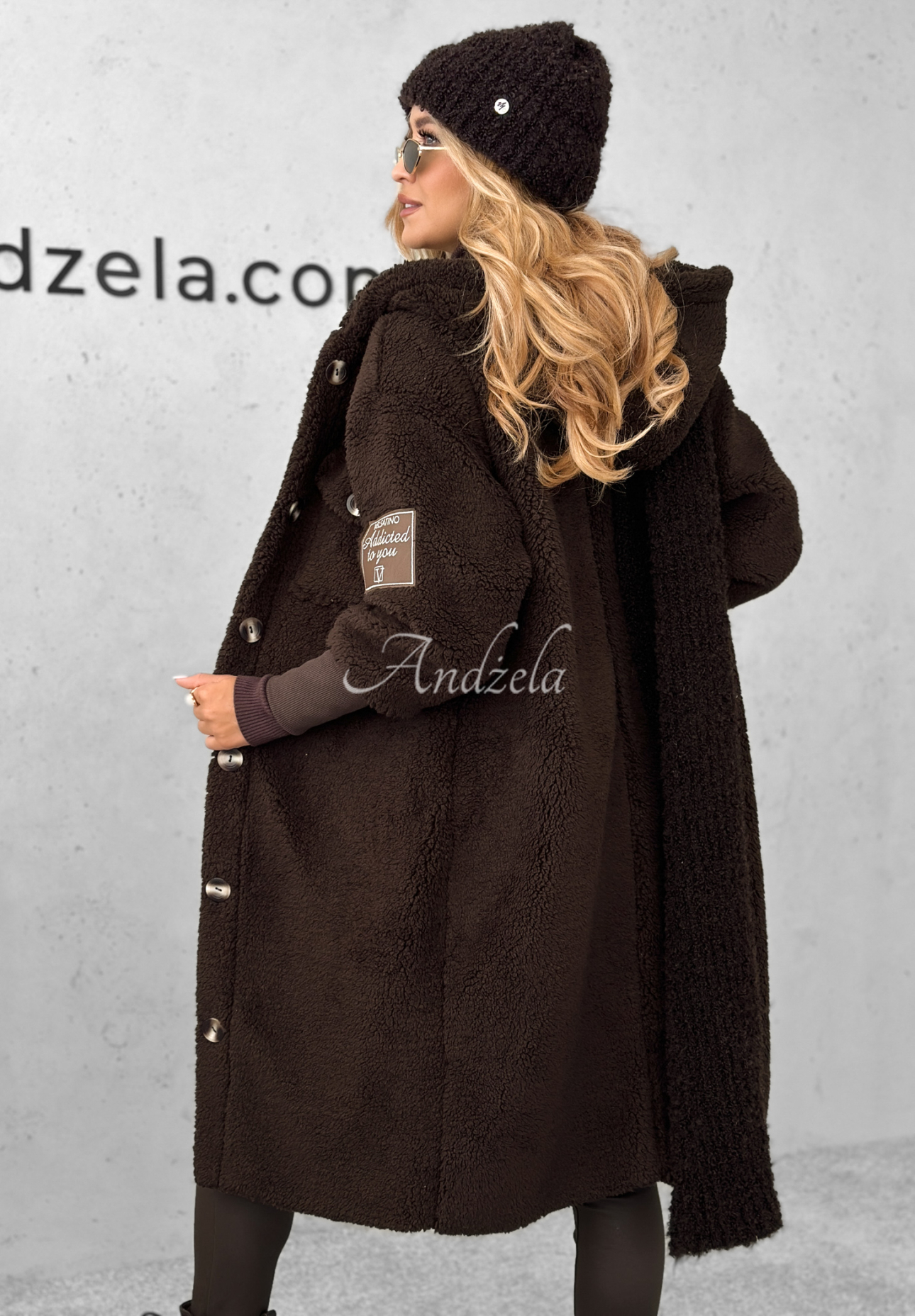 Long sheepskin coat Just Enough chocolate