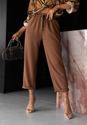 Chosen Silence camel fabric viscose pants