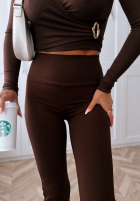 Legginsy dzwony Can’t Stop czekoladowe