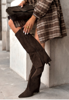 Zamszowe kozaki Wind In Your Hair czekoladowe