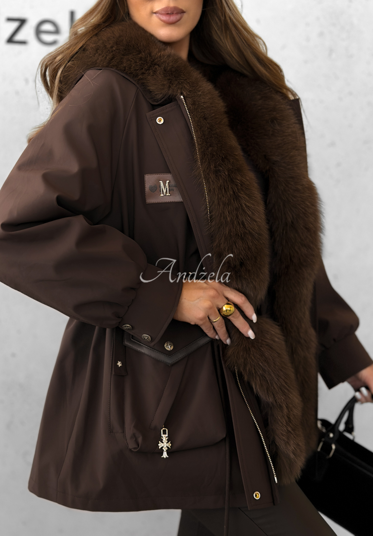 Already Know chocolate fur parka jacket