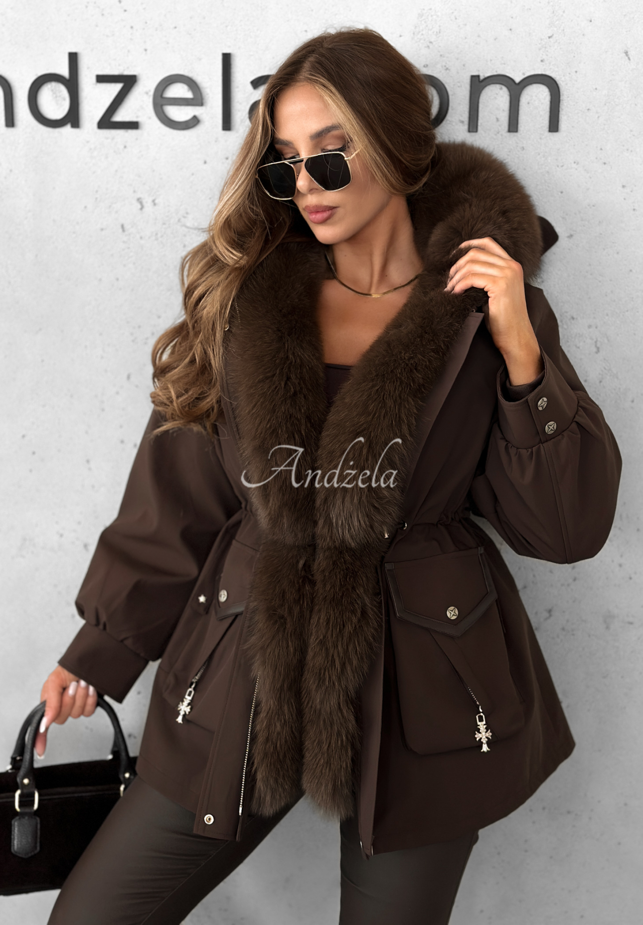 Already Know chocolate fur parka jacket