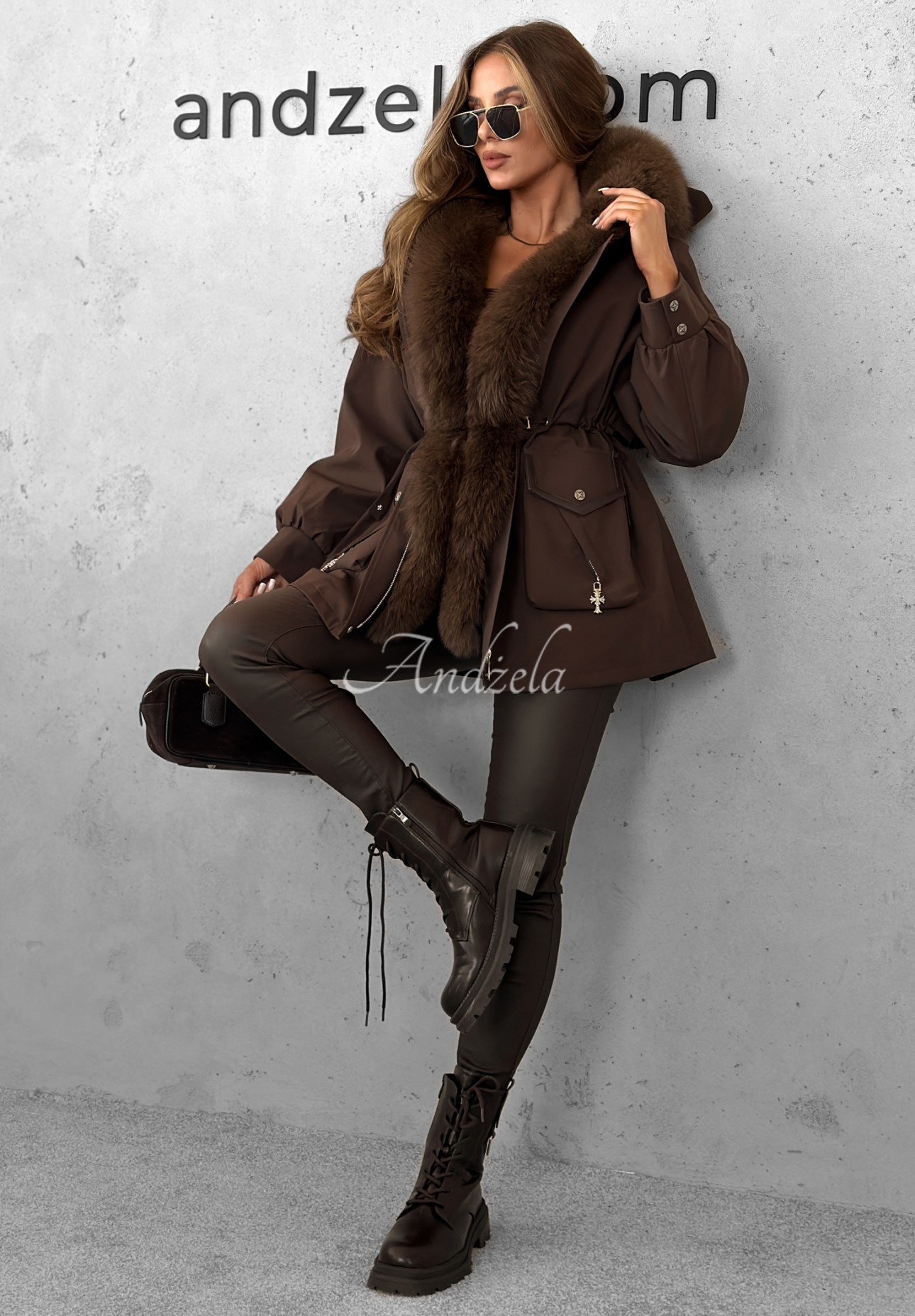 Already Know chocolate fur parka jacket