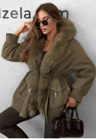 Puchowa kurtka parka z futerkiem Already Know khaki