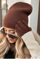 Czapka alpaka Doria czekoladowa