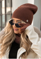 Czapka alpaka Doria czekoladowa