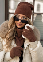 Czapka alpaka Doria czekoladowa
