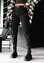 Spodnie jeansowe z paskiem Didn’t Think So czarne