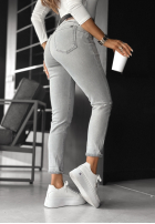 Spodnie jeansowe z paskiem Not Even Close szare