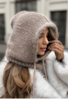 Komin z kapturem balaclava Winter Park mokka