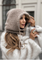 Komin z kapturem balaclava Winter Park mokka