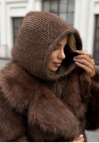 Komin z kapturem Winter Park czekoladowy