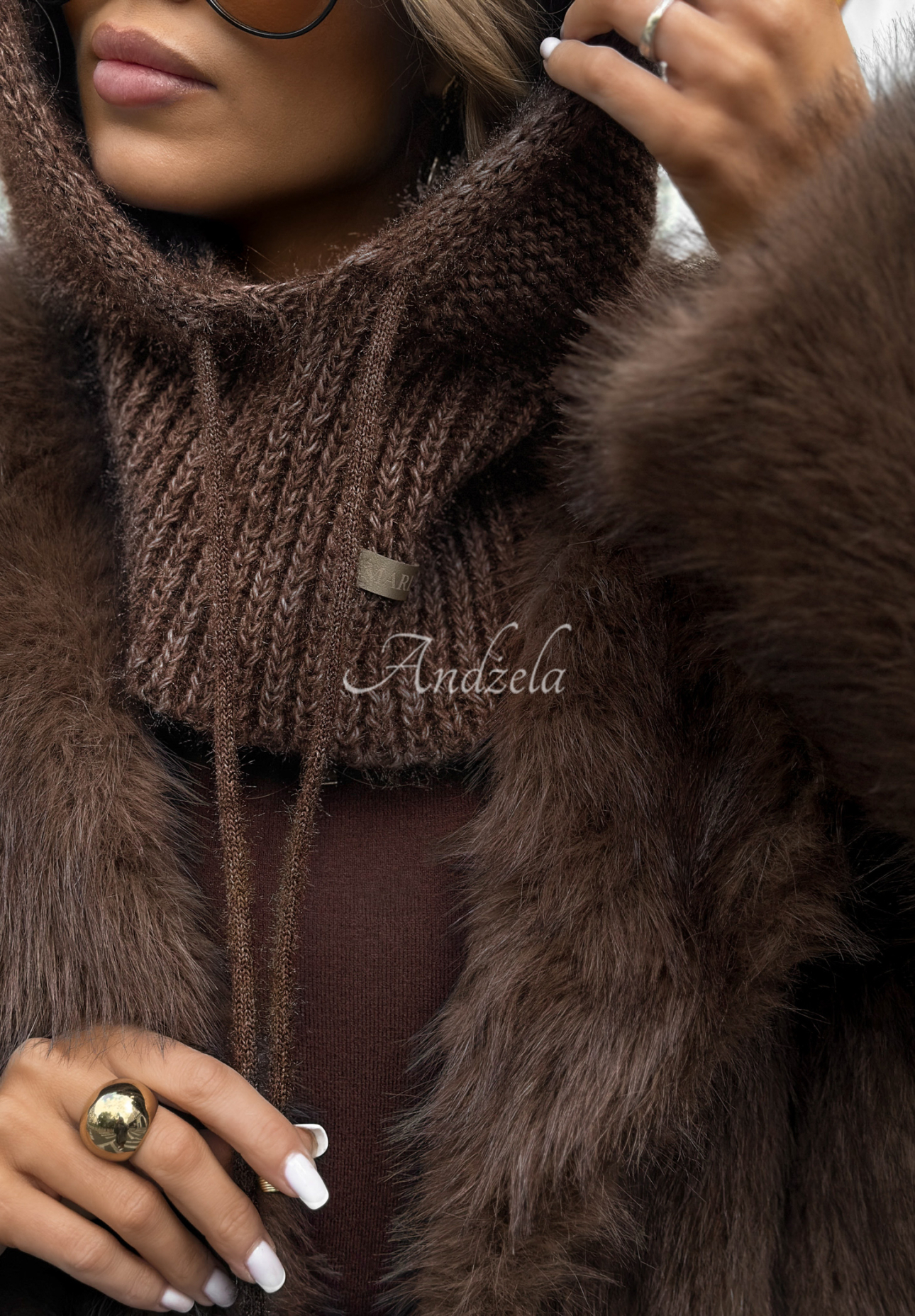 Winter Park chocolate balaclava hooded chimney