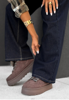 Spodnie jeansowe wide leg Inspire The World granatowe