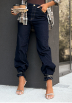 Spodnie jeansowe wide leg Inspire The World granatowe