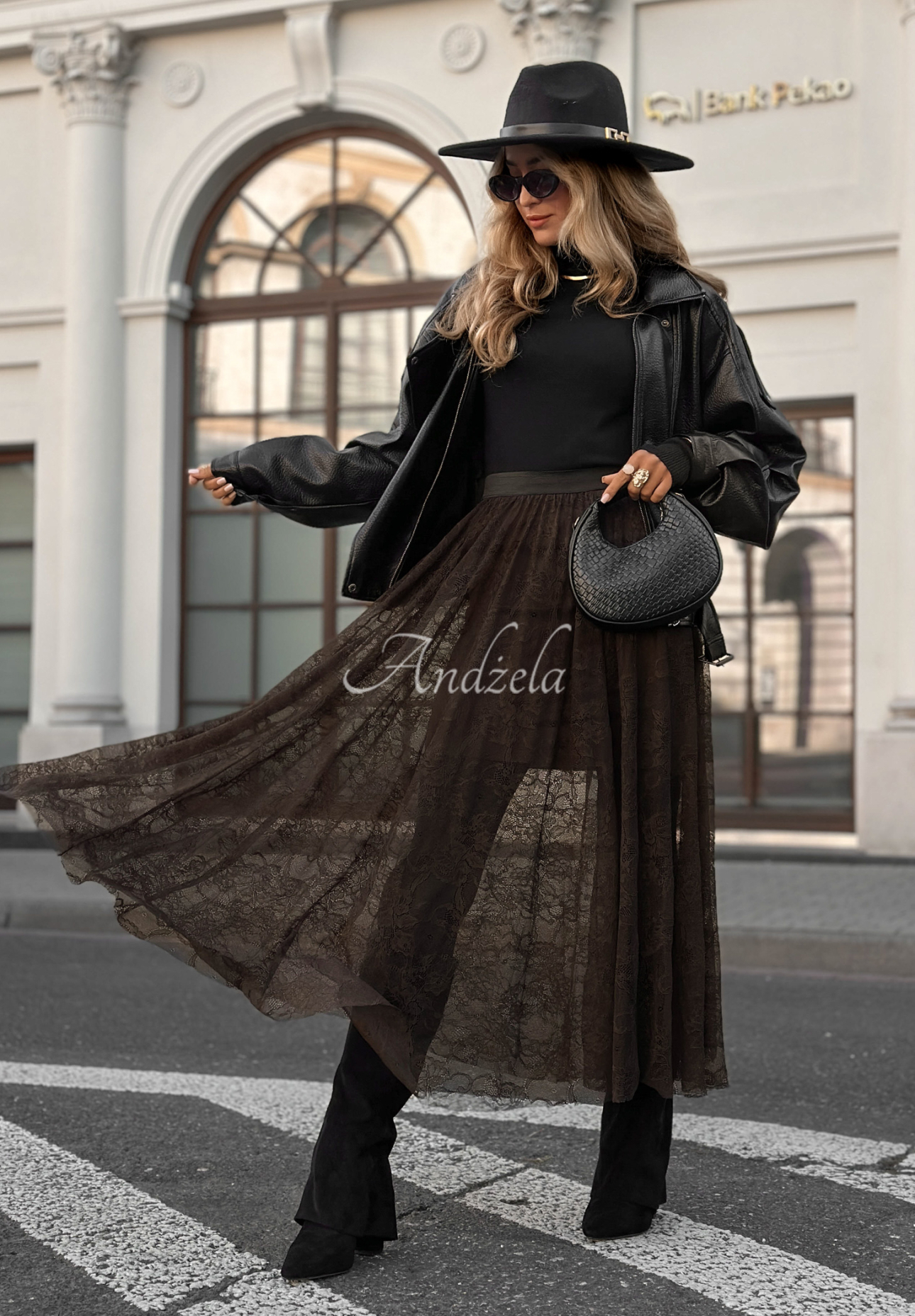 Into The Spotlight chocolate lace skirt