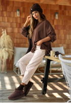 Bluza oversize Not The Same czekoladowa