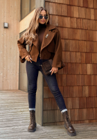 Spodnie jeansowe mom fit New Meadows granatowe