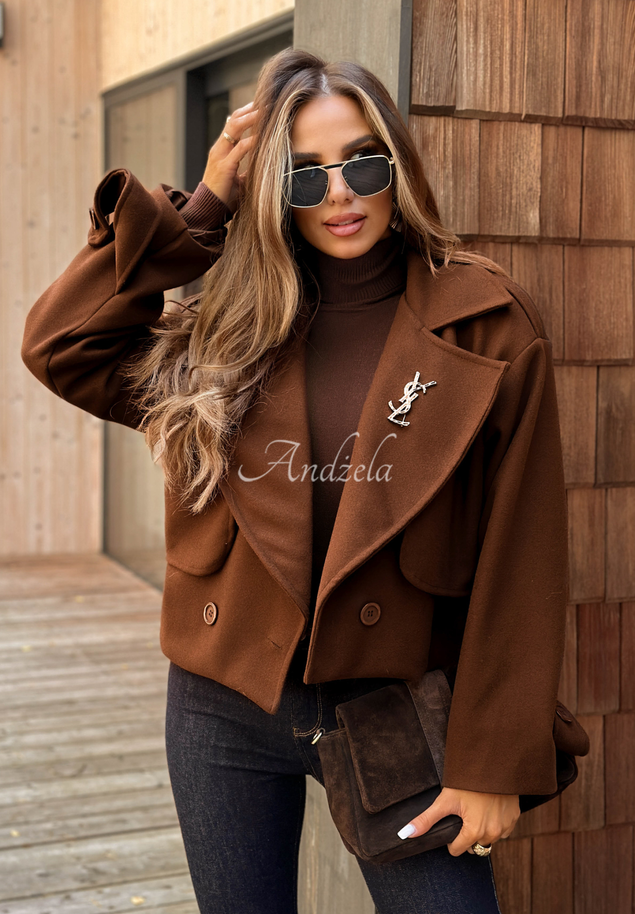 West Chicago short coat chocolate