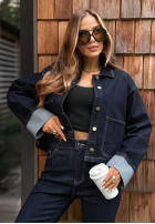 Jeansowa koszula Goodness Returns granatowa