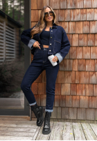 Jeansowa koszula Goodness Returns granatowa