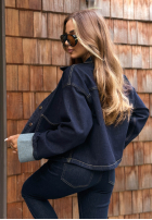 Jeansowa koszula Goodness Returns granatowa